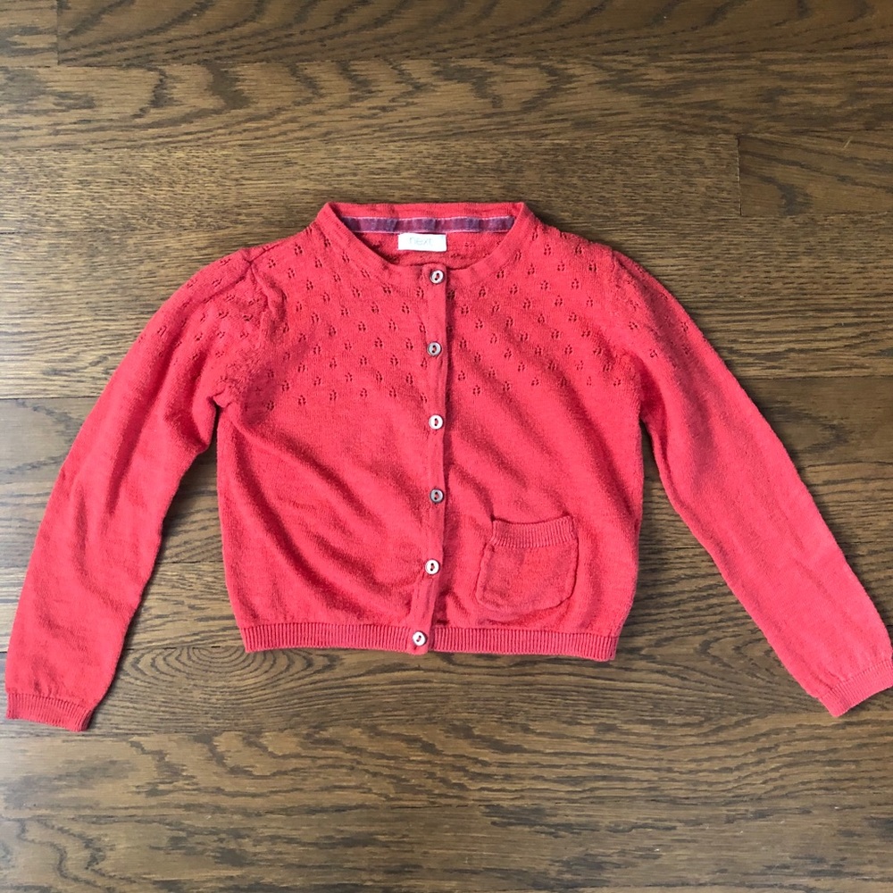 Pointelle cardigan sweater